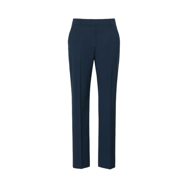 Max Mara Canon Stretch Wool Cigarette Trousers in Navy | Tailored pants | Luxury Shoes 