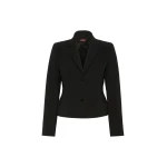 Max Mara Cantico Technical Cady Jacket in Black | Blazers | Luxury Shoes 
