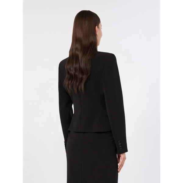 Max Mara Cantico Technical Cady Jacket in Black | Blazers | Luxury Shoes 