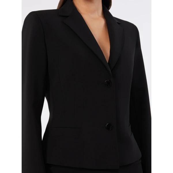 Max Mara Cantico Technical Cady Jacket in Black | Blazers | Luxury Shoes 
