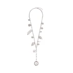 Max Mara Cantore Metal Chain Charm Necklace in Silver | Women | Luxury Shoes 