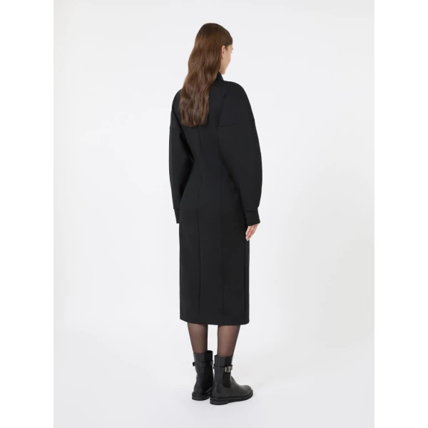 Max Mara Capo Wool and Lyocell Jersey Dress in Black | Maxi Dresses | Luxury Shoes 