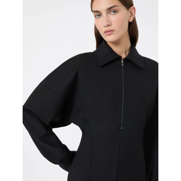 Max Mara Capo Wool and Lyocell Jersey Dress in Black | Maxi Dresses | Luxury Shoes 