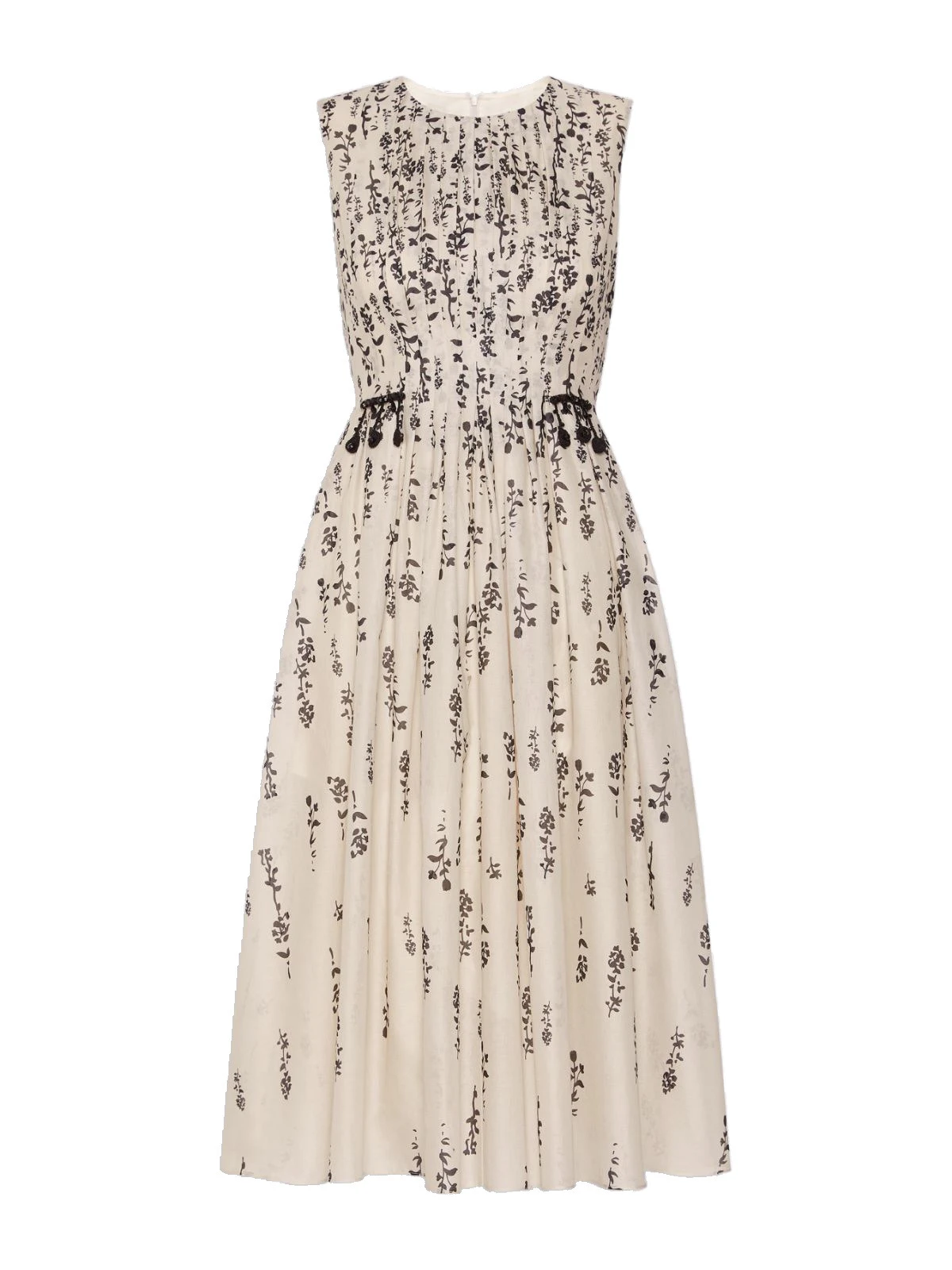 Max Mara Capsula Printed Cotton Voile Dress in Ecru Max Mara Capsula Printed Cotton Voile Dress in Ecru | Midi Dresses | Luxury Shoes
