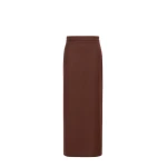 Max Mara Carabo Long Denim-Effect Wool Skirt in Rust | Denim Skirts | Luxury Shoes 