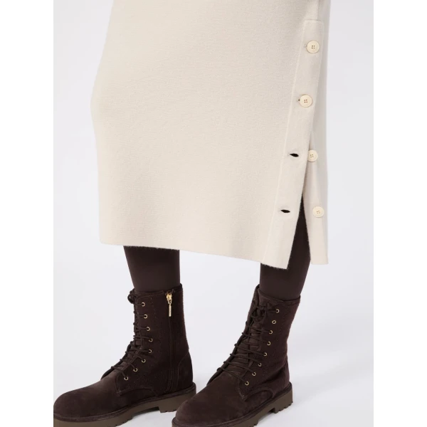 Max Mara Carbone Wool and Cashmere Pencil Skirt in Beige | Pencil Skirts | Luxury Shoes 