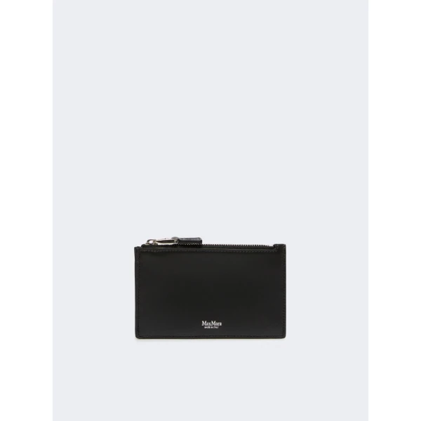 Max Mara Cardholder Leather Card Holder in Black | Wallets & Purses | Luxury Shoes 