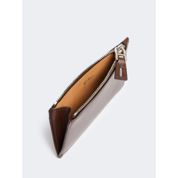 Max Mara Cardholder Leather Card Holder in Cocoa | Wallets & Purses | Luxury Shoes 