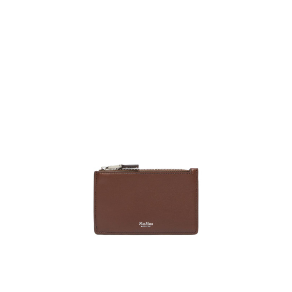 Max Mara Cardholder Leather Card Holder in Cocoa | Wallets & Purses | Luxury Shoes 