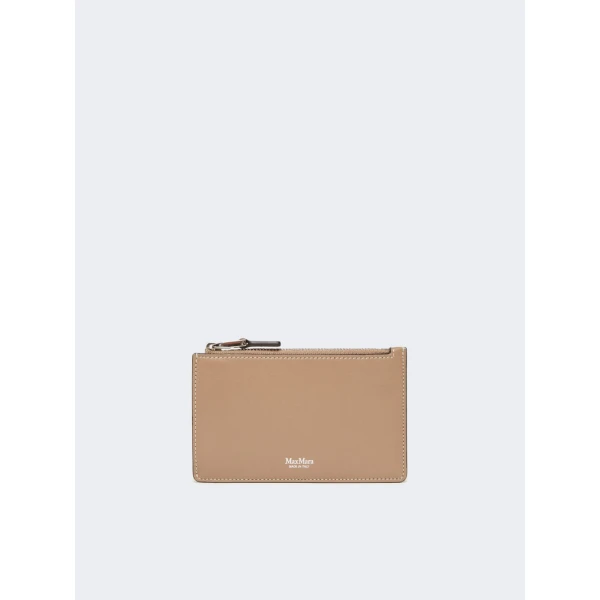 Max Mara Cardholder Leather Card Holder in Mud | Wallets & Purses | Luxury Shoes 