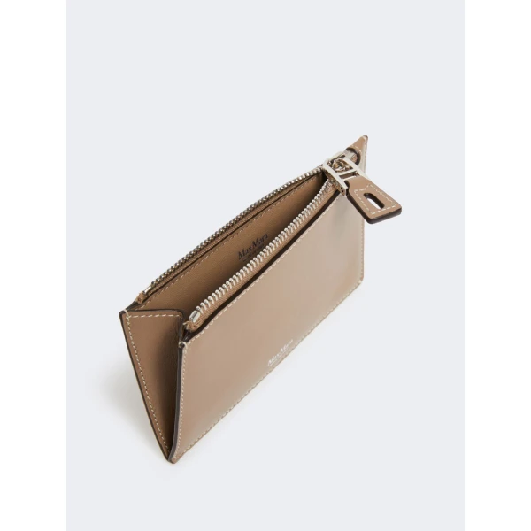 Max Mara Cardholder Leather Card Holder in Mud | Wallets & Purses | Luxury Shoes 