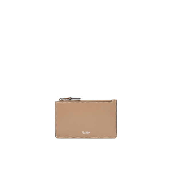 Max Mara Cardholder Leather Card Holder in Mud | Wallets & Purses | Luxury Shoes 