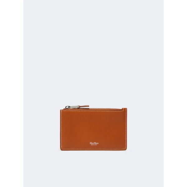 Max Mara Cardholder Leather Card Holder in Rust | Wallets & Purses | Luxury Shoes 