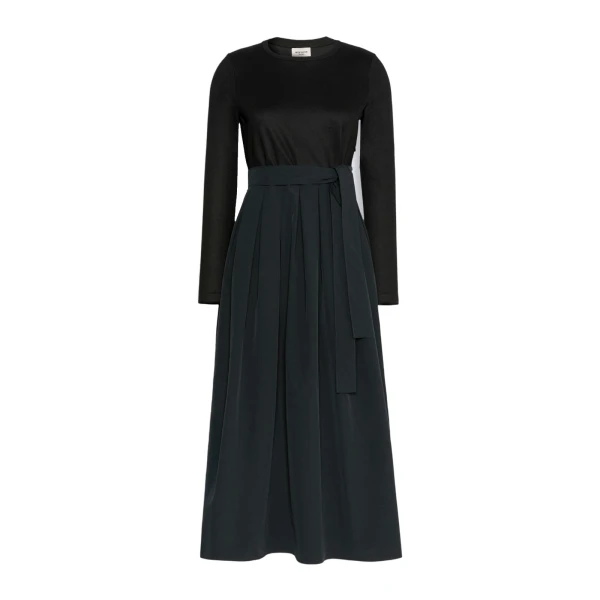 Max Mara Carioca Jacquard Jersey and Taffeta Maxi Dress in Black | Maxi Dresses | Luxury Shoes 