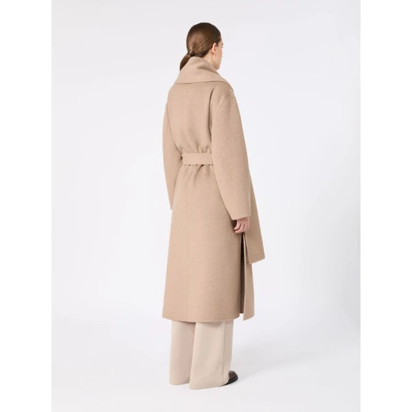 Max Mara Carisma Double Wool and Cashmere Robe Coat in Clay | Wool Coat | Luxury Shoes 