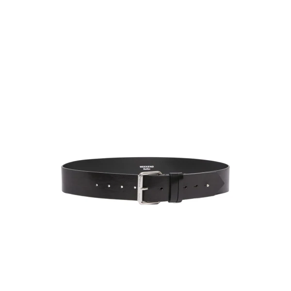 Max Mara Carnet Wide Leather Belt in Black | Belts | Luxury Shoes 