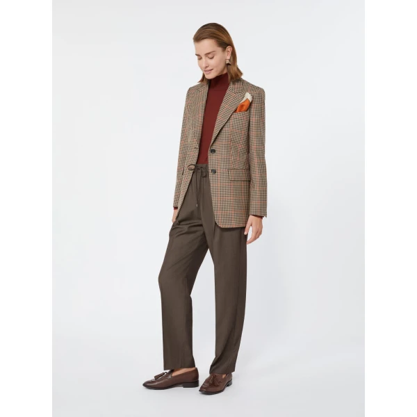 Max Mara Caro Single-Breasted Wool Twill Blazer in Camel | Blazers | Luxury Shoes 