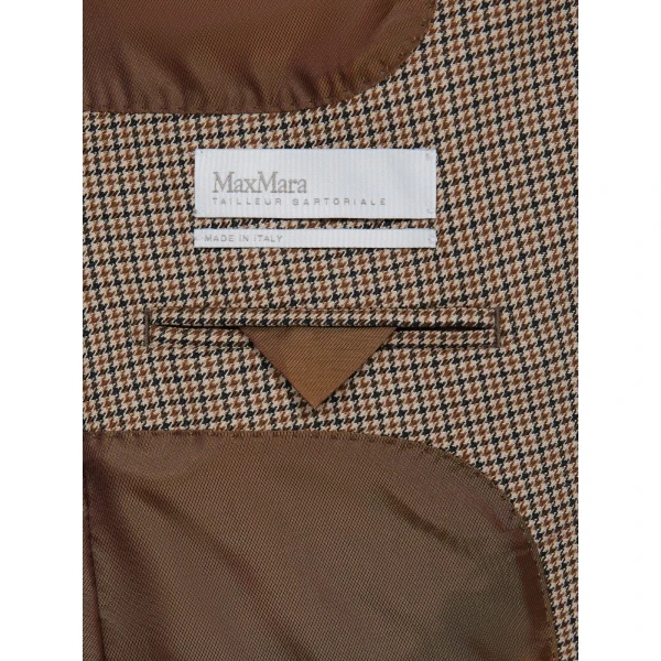 Max Mara Caro Single-Breasted Wool Twill Blazer in Sand | Blazers | Luxury Shoes 