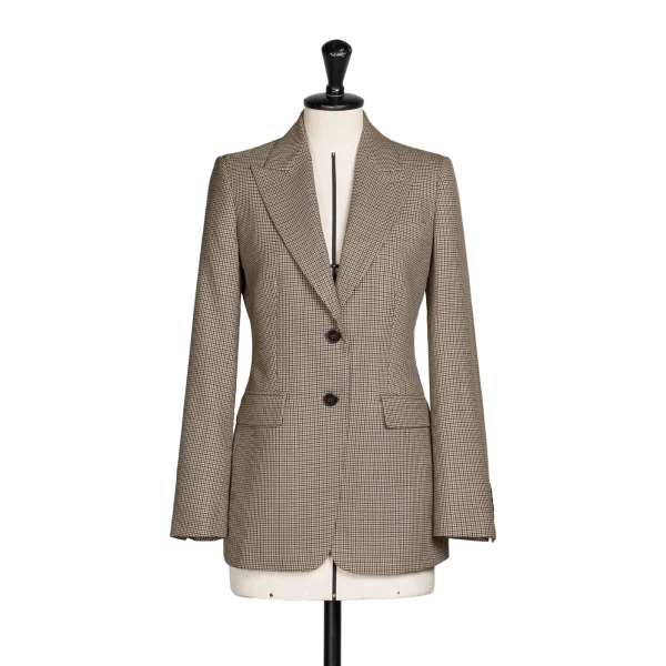 Caro Single-Breasted Wool Twill Blazer in Sand