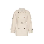 Max Mara Caroline Short Water-Repellent Twill Trench Coat in Beige | Trench Coat | Luxury Shoes 