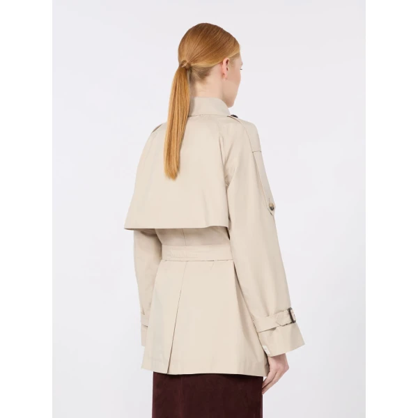 Max Mara Caroline Short Water-Repellent Twill Trench Coat in Beige | Trench Coat | Luxury Shoes 