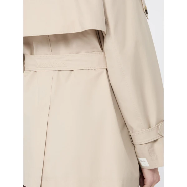 Max Mara Caroline Short Water-Repellent Twill Trench Coat in Beige | Trench Coat | Luxury Shoes 