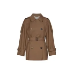 Max Mara Caroline Short Water-Repellent Twill Trench Coat in Brown | Trench Coat | Luxury Shoes 