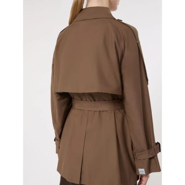 Max Mara Caroline Short Water-Repellent Twill Trench Coat in Brown | Trench Coat | Luxury Shoes 