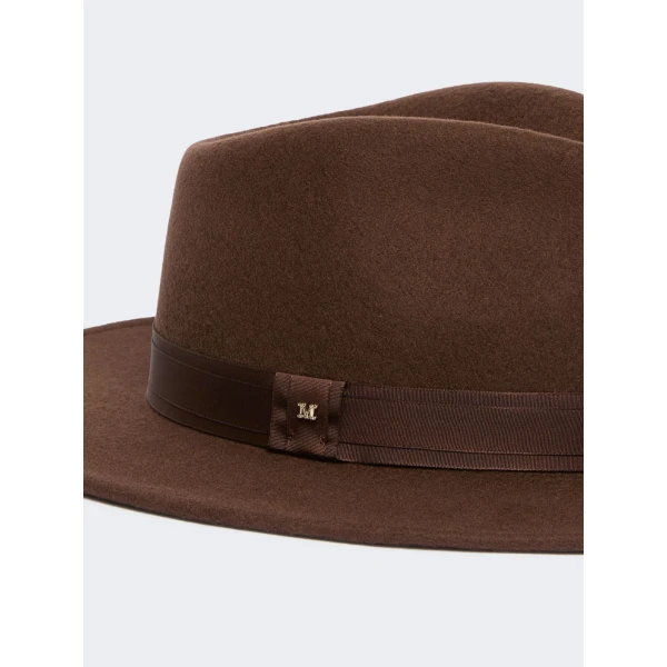 Max Mara Carpa Wool and Cashmere Felt Hat in Rust | Hats | Luxury Shoes 