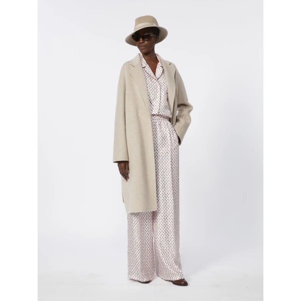 Max Mara Cashmere Robe Coat in Sand | Wool Coat | Luxury Shoes 