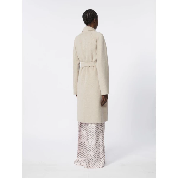 Max Mara Cashmere Robe Coat in Sand | Wool Coat | Luxury Shoes 