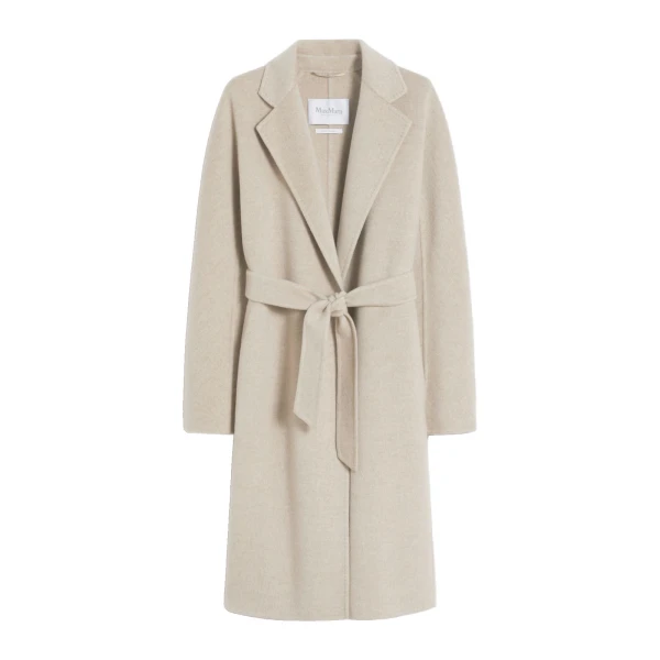 Max Mara Cashmere Robe Coat in Sand | Wool Coat | Luxury Shoes 
