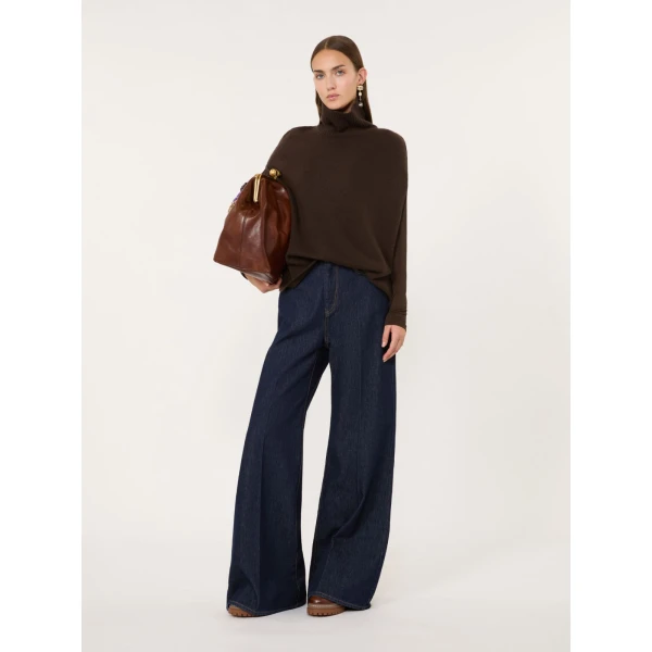 Max Mara Cashmere Turtleneck Cape in Brown | Coats | Luxury Shoes 