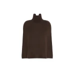 Max Mara Cashmere Turtleneck Cape in Brown | Coats | Luxury Shoes 