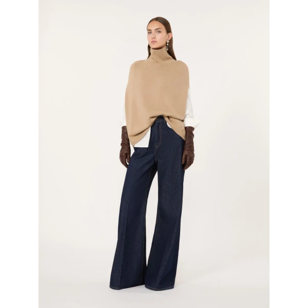 Max Mara Cashmere Turtleneck Cape in Camel | Coats | Luxury Shoes 