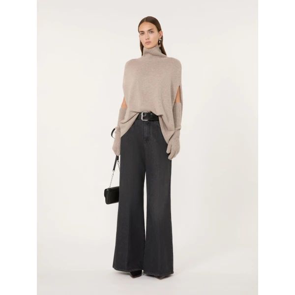 Max Mara Cashmere Turtleneck Cape in Honey | Coats | Luxury Shoes 