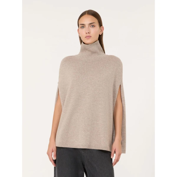 Max Mara Cashmere Turtleneck Cape in Honey | Coats | Luxury Shoes 