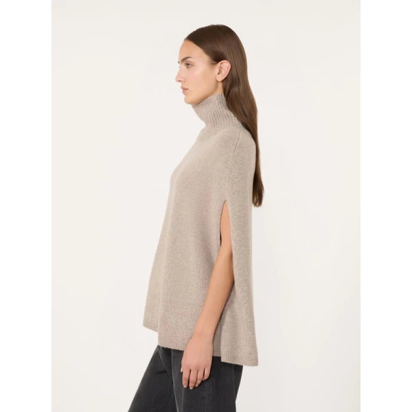 Max Mara Cashmere Turtleneck Cape in Honey | Coats | Luxury Shoes 