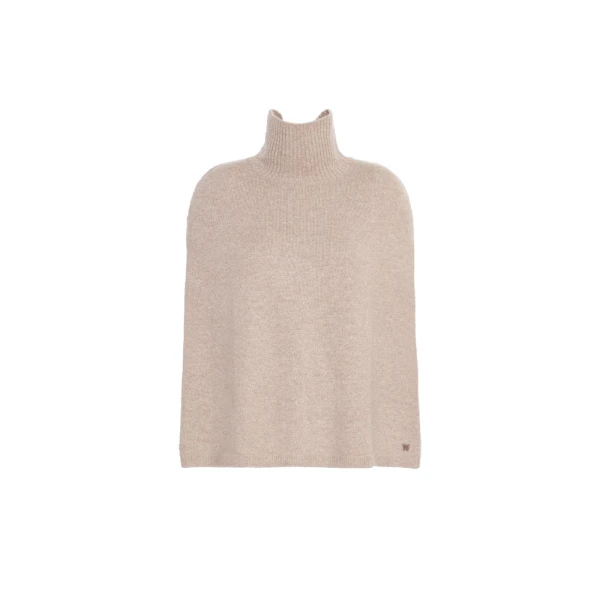 Max Mara Cashmere Turtleneck Cape in Honey | Coats | Luxury Shoes 