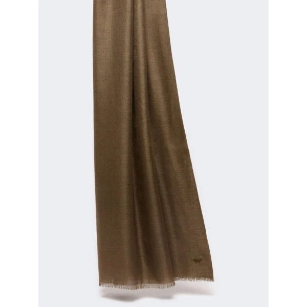 Max Mara Cashmere and Silk Stole in Olive Green | Scarves | Luxury Shoes 