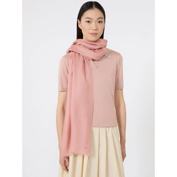 Max Mara Cashmere and Silk Stole in Pink | Scarves | Luxury Shoes 