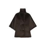 Max Mara Cashmere and Teddy Reversible Cape in Dark Brown | Coats | Luxury Shoes 