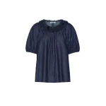 Max Mara Catia Cotton Denim Blouse in Midnight Blue | Blouse | Luxury Shoes 
