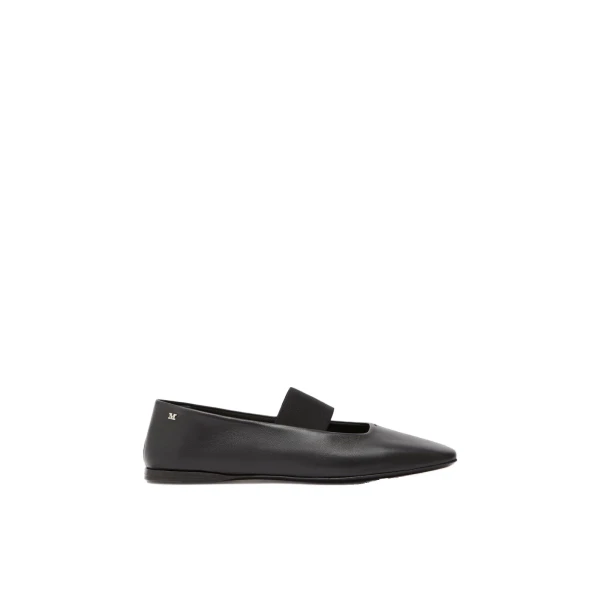 Caucaso Nappa Leather Ballet Flats in Black