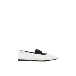 Max Mara Caucaso Nappa Leather Ballet Flats in Ivory | Flats | Luxury Shoes 