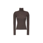Max Mara Cavallo Wool Yarn Polo-Neck Sweater in Mud | Turtlenecks | Luxury Shoes 