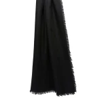 Max Mara Cedro Jacquard Wool and Silk Shawl in Black | Scarves | Luxury Shoes 