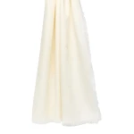 Max Mara Cedro Jacquard Wool and Silk Shawl in White | Scarves | Luxury Shoes 