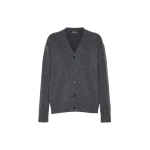 Max Mara Cedro Wool and Cashmere Cardigan in Medium Grey | Cardigan | Luxury Shoes 
