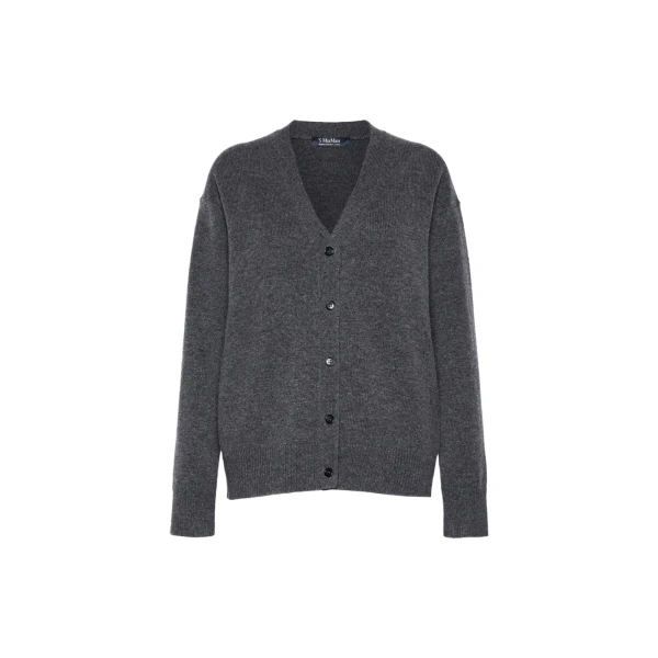 Cedro Wool and Cashmere Cardigan in Medium Grey